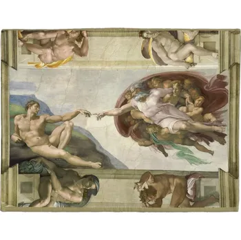 prostírání Prostírání na stůl Stvoření Adama Michelangelo