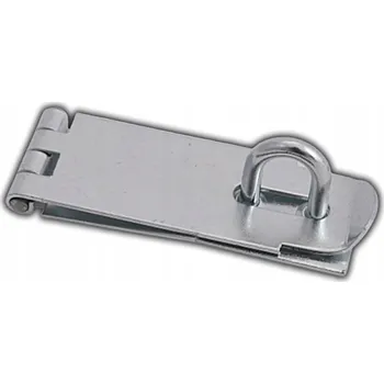 Visací zámek SKRYTÝ ZÁVĚS S UZAVÍRÁNÍM NA VISACÍ ZÁMEK, BÍLÝ POZINK, 145x34 /1.8 mm, OCEL PLECH