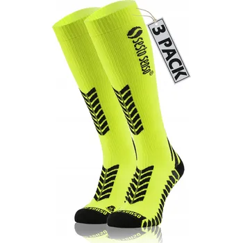 Pánské ponožky Sesto Senso 3 páry vysokých běžeckých ponožek velikost 47-50 žluté