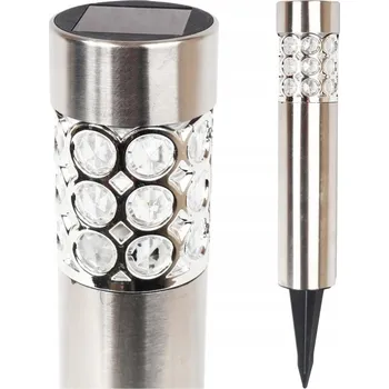 Obraz MULTIKOLOR stříbrná solární lampa LED SVĚTLO Goliat