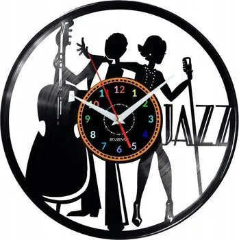 Hodiny JAZZ HODINY NÁSTĚNNÉ DEKORATIVNÍ MODERNÍ VINYLOVÁ DESKA VINYL E