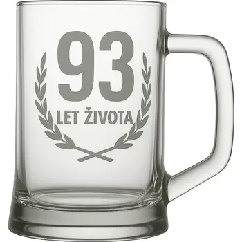 Sklenice Pískovaný půllitr 93 let života