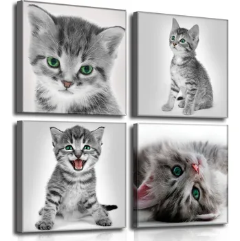 Obraz Postershop Obraz na plátne: Kote (1) - set 4ks 25x25cm