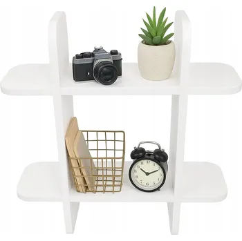 police Moderní nástěnná police Modulio Quattro Bianco - bílá barva