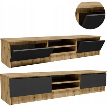 Televizní stolek TV stolek RTV 2D1P160AG artisan-grafit szary 160 cm, komoda pod televizi