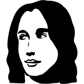 Samolepící dekorace Samolepka na stěnu žena se dívá do strany