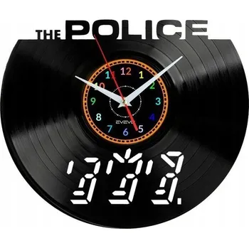 Hodiny THE POLICE NÁSTĚNNÉ HODINY DEKORATIVNÍ MODERNÍ VINYLOVÁ DESKA VINYL NA PRE