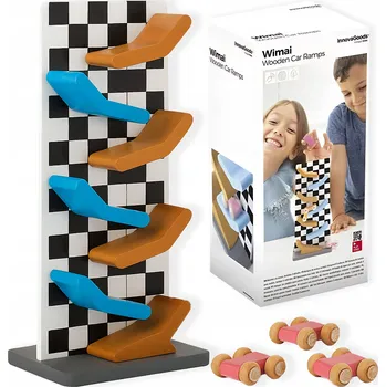 Dřevěná hračka Dřevěná Montessori míčková dráha vzdělávací hračka