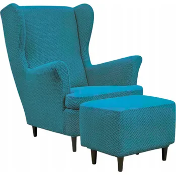 Napínací potah ELASTICKÝ POTAH NA KŘESLO UŠÁK, PODNOŽKU A TABURET ŽAKÁROVÝ VZOR JEDLIČKA OEKO TEX