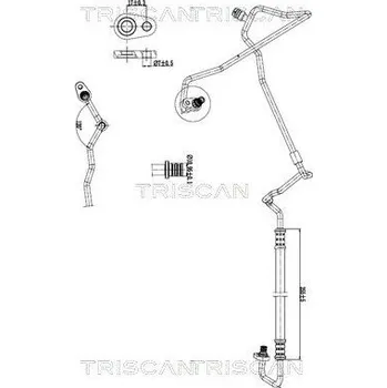Vedení klimatizace Vysokotlaké / nízkotlaké vedení, klimatizace TRISCAN 9010 28076