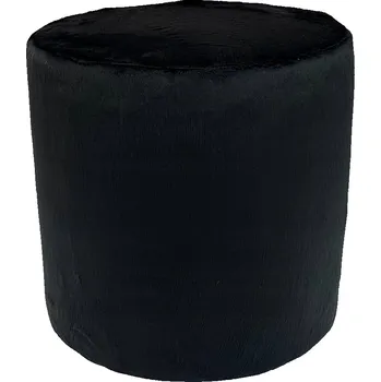 Taburet Taburet kulatý velvet minky, černá barva