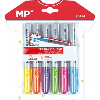 Sada Fixy na malování na oblečení fixy MP popisovače na zdobení oblečení, barevné popisovače 6 ks