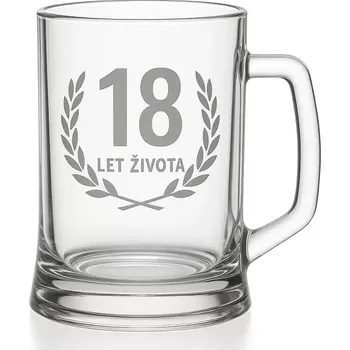 Sklenice Pískovaný půllitr 18 let