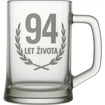 Sklenice Pískovaný půllitr 94 let života