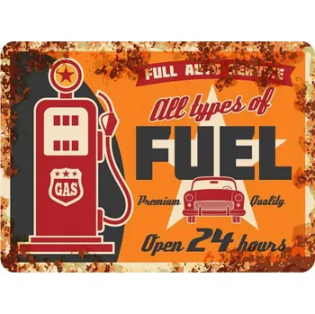 Obraz Plechová cedule Fuel