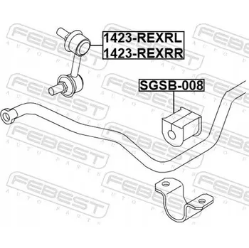 Stabilizátor nápravy SILENTBLOK STABILIZÁTORU ZADNÍ NÁPRAVY FEBEST SGSB-008