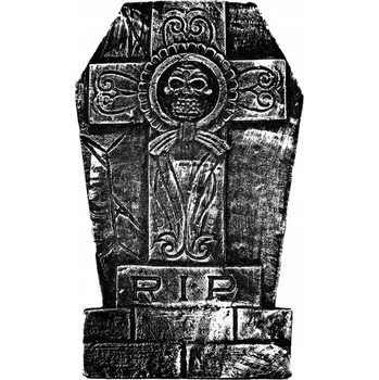 Party dekorace DEKORACE NA HROB HROBKU RIP KŘÍŽ 30 X 49 CM HALLOWEEN