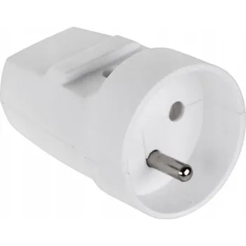 Elektrická zásuvka Přenosná zásuvka s uzemněním bílá IP20 Elgotech G-10