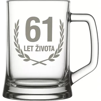 Sklenice Pískovaný půllitr 61 let