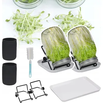 Sklenice NAKLIČOVACÍ NÁDOBA SKLENĚNÁ SKLENIČKA NA KLÍČENÍ 1000 ML, SADA 2 KS