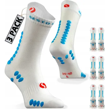 Dámské ponožky Sesto Senso 3 páry sportovních ponožek pro ženy a muže velikost 39-42 bílé