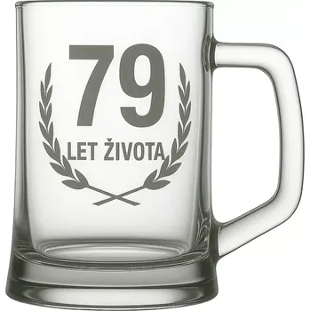 Sklenice Pískovaný půllitr 79 let života