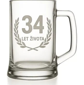 Sklenice Pískovaný půllitr 34 let