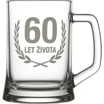 Sklenice Pískovaný půllitr 60 let