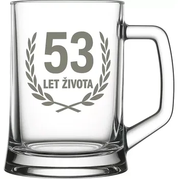 Sklenice Pískovaný půllitr 53 let