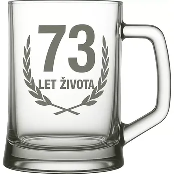 Sklenice Pískovaný půllitr 73 let života
