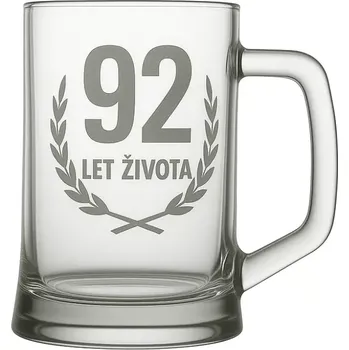 Sklenice Pískovaný půllitr 92 let života