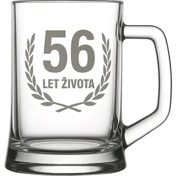 Sklenice Pískovaný půllitr 56 let