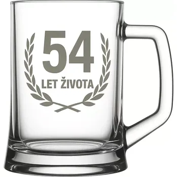 Sklenice Pískovaný půllitr 54 let