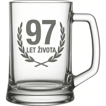 Sklenice Pískovaný půllitr 97 let života