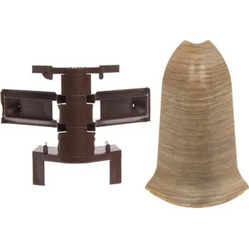 Podlahová lišta Vnější roh Cezar PVC 22 x 59 mm, délka 2 cm, dub