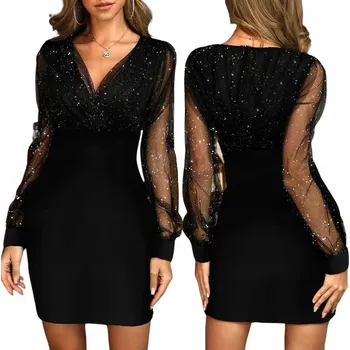 Dámské šaty Elegantní lesklé večerní šaty 44 XXL