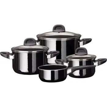 Hrnec Sada hrnců SILIT - Modesto Line, 4dílná,luxusní sada,černá