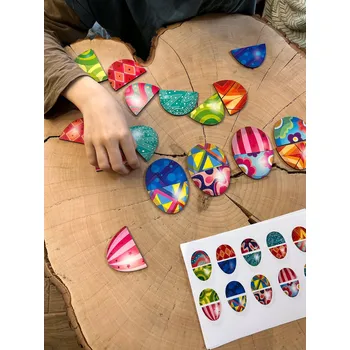 puzzle pro nejmenší Velikonoční kraslice, dřevěné puzzle, dárek od zajíčka