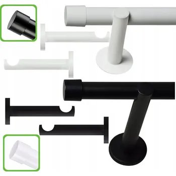 VOPPI GARNÝŽ JEDNOŘADÁ LOFT 19MM 320 CM ČERNÁ