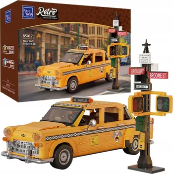 ostatní stavebnice PANTASY Stavebnice 85017 Žlutý Retro Taxík New York s otevíracími dveřmi