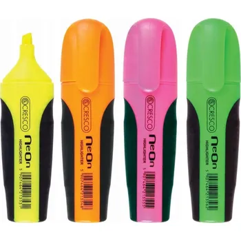 Zvýrazňovač Cresco vícebarevný 4 ks