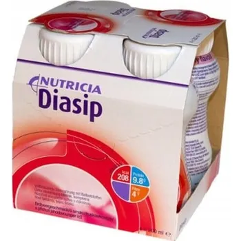 Speciální výživa Diasip tekutý přípravek s jahodovou příchutí 4 x 200 ml