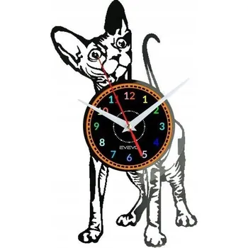 Hodiny Hodiny Kočka Kočky Nástěnné Hodiny Vinylová Deska Moderní Dekorativní Roztomilé