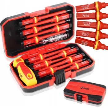 Šroubovák Šroubováky elektrotechnické izolované VDE 1000V Click sada 13 ks v boxu