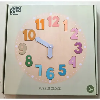 Hodiny Jabadabado Dřevěné hodiny - puzzle