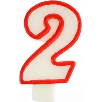 Svíčka číslice č. 2 červená