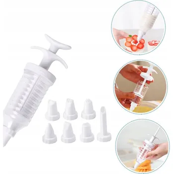 KOKO - Zdobící pistole na dorty - Stříkačka + 8 zdobících trysek - KO-9447