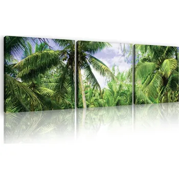 Obraz Postershop Obraz na plátne: Palmy - set 3ks 25x25cm