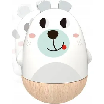 TOOKY TOY DŘEVĚNÉ CHRASTÍTKO MEDVÍDEK NA HOUPAČCE