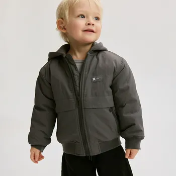 Chlapecká bunda Reserved - Bunda bomber s kapucí - tmavě šedá - 606CC-90X - 606CC-90X-86-2